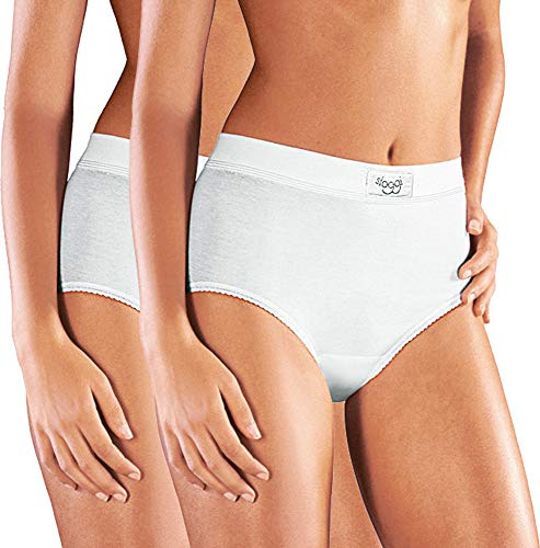 Sloggi Damen-Taillenslip Double Comfort Maxi 2er-Pack weiß Größe 44
