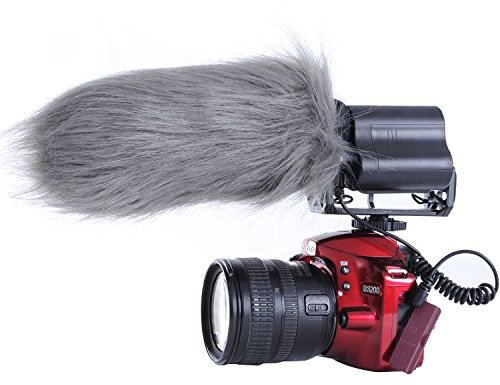 Movo WS3 Furry Outdoor Microphone Windscreen Muff for Large Shotgun Microphones up to 18cm X 55mm (L x D) - Fits the Rode Videomic, TAKSTAR SGC-598 & Similar Mics