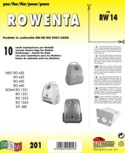 RW 14-10 sacs papier pour rowenta