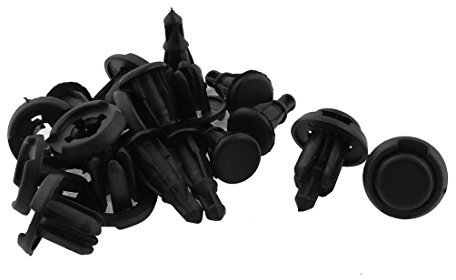 sourcingmap Trou de 10mm Dia Plastique Vis Voiture Garde-boue Pare-chocs Clips Tige-poussoir Rivets Fixation 10pcs