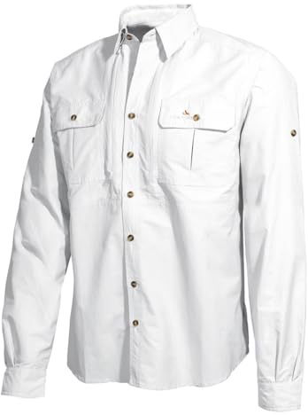 Viavesto Senhor Eanes Shirt Men - Outdoorhemd, Weiss, 46 Herren
