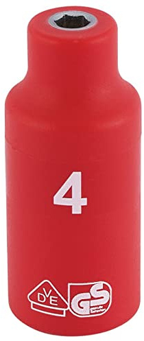 Draper 31143 1/4-Inch Square Drive Metric VDE Socket, 4 mm