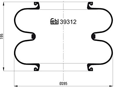 febi bilstein 39312 Luftfederbalg, 1 Stück