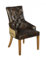 Stuhl Nelson Dark Esszimmerstuhl Vintage-Leder Dunkelbraun Chesterfield-Look