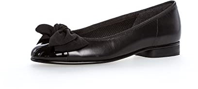 Gabor Women's Basic Ballet Shoes, Black (Black Leather/Patent HT), 5 UK