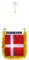 AZ FLAG - Wimpel Dänemark - 15x10 cm - Dänische Mini Flagge 10 x 15 Cm - Auto Pennant Spezielle Auto
