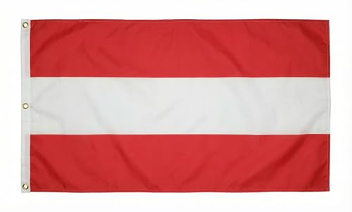 Flaggenfritze® Österreich Fahne 150 x 250 cm, österreichische XXL Flagge mit 3 Ösen für große Emotionen, Außenbereich und Sportevents + Gratis Sticker