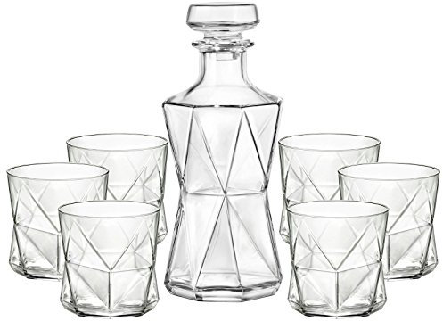 Cassiopea Ensemble carafe à décanter et 6 verres en verre pour spiritueux