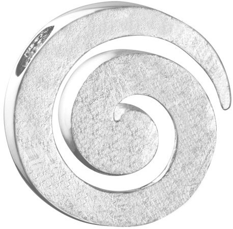 Vinani Damen Anhänger 925 Silber - Spirale gebürstet - aus 925 Sterling Silber für Ketten - ASR-EZ