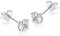 Carissima - Clous et Puces Boucles d'Oreilles Femme - 9 cts Or 375/1000 Or Blanc Oxyde de Zirconium