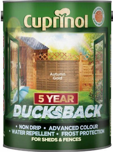 Cuprinol 5 Litre, 5 Year Ducksback Colours Autumn Gold