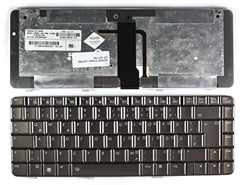 Keyboards4Laptops Alemán Retroiluminada Café Teclado de Repuesto para Ordenador portátil Compatible con HP Pavilion DV3505TX