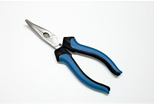 AUSONIA - 53142 Flachrundzangen Flachrundzangen flachzange mit halbrunden gebogenen Greifbacken cm 16 gebogen