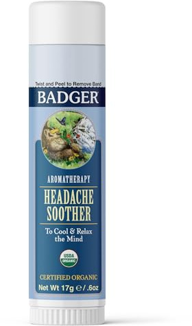 Badger Organic Headache Soother, Peppermint & Lavender, .6 oz