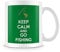 Behind The Glass - Keep Calm and Go Fishing - Printed Funny Mug - Great Gift/Present Idea, Ceramic, 11fl.oz.