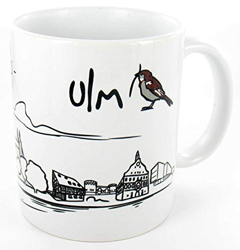 die stadtmeister Keramiktasse weiß Skyline Ulm