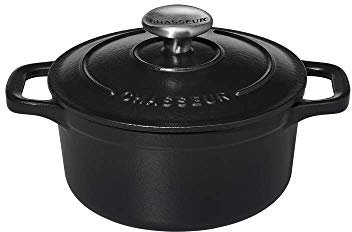 Chasseur PUC471401 Mini-cocotte, 14 cm, Noir Mat, 0.9 liters, intérieur