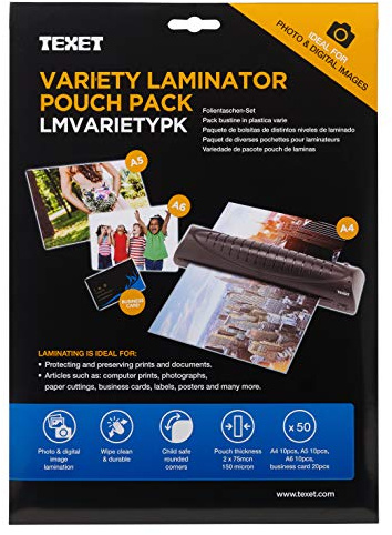 Variety Pack Laminating Pouches 150 MCN (PK 50)