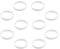 Hoerev (Prix / 10 pièce Bracelets en Silicone Blanc, Bracelets Silicone,Blanc,Circonférence of 160mm XXXS