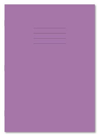 Hamelin A4 8 mm Ruled and Margin 80 Pages Exercise Book - Purple (Pack of 50), 100102203