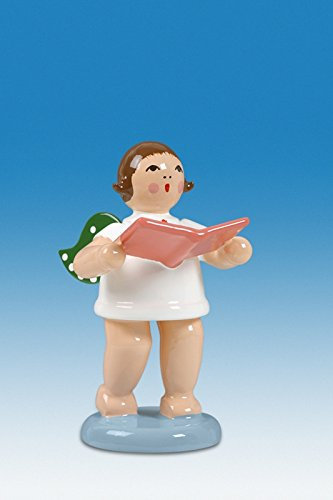 Rudolphs Schatzkiste Holzfigur Engel mit Buch ohne Krone Höhe 6cm NEU Holzengel Instrument Seiffen Erzgebirge Figur Dekoration Holzfiguren Weihnachten Fensterschmuck Spielzeug Deko Weihnachtsfigur