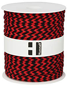 Hummelt® Baumwollseil Baumwollkordel (H) 8mm 20m rot - schwarz auf Rolle