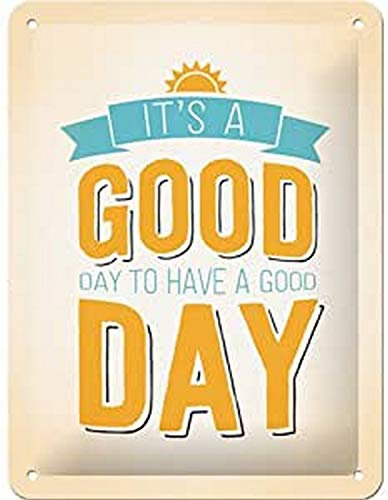 Nostalgic-Art Retro Blechschild, It`s a Good Day – Geschenk-Idee für Nostalgie-Fans, aus Metall, Vintage-Design zur Dekoration, 15 x 20 cm