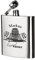 Edelstahl Flachmann mit Personalisierte Gravur - Schnapsflasche 200 ml Geschenk für Männer, für Papa oder Freund zum Geburtstag - Motiv Whiskyfass
