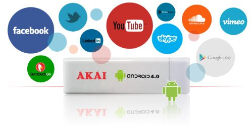 Akai AD02 - Adaptador Smart TV (HDMI, MicroSD) Color Blanco