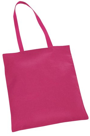 eBuyGB Shoulder Bag Natural Eco Friendly Tote Cotton Shopper - Ideal for Printing, Fuchsia, Pack of 10