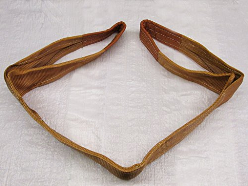 6 Ton x 4 Metre Duplex Web Sling - 180MM Brown Strap Hoist Lifting Strop 6000KG