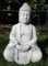 Skulptur Beton Figur Buddha sitzend H 34 cm Dekofigur und Gartenskulptur