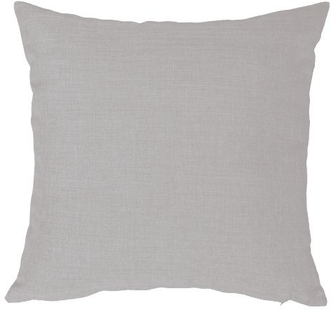 Kissenbezug 60x60 cm Silber mit Reißverschluss Struktur Leinenoptik Kissen für Sofa Wurfkissen