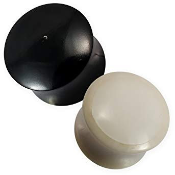 Fly Style 1 Stück Ohr Plug aus Horn, Knochen oder Acryl - Flesh Tunnel Piercing Schmuck, Grösse:4 mm, Materialart:Horn (schwarz)