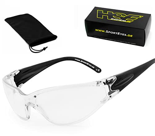 HSE SportEyes® | beschlagfrei, Winddicht, HLT® Kunststoff-Sicherheitsglas nach DIN EN 166 | Sportbrille, Radbrille, Sonnenbrille | Brille: 231