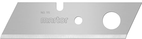 MARTOR 5x Spezialklinge spitz, 73,5 x 18,7 mm, Doppel-Facette | Im Spender, beidseitig geschliffen, 2-seitiger Schliff, Cuttermesser & Industrie, No. 115.62