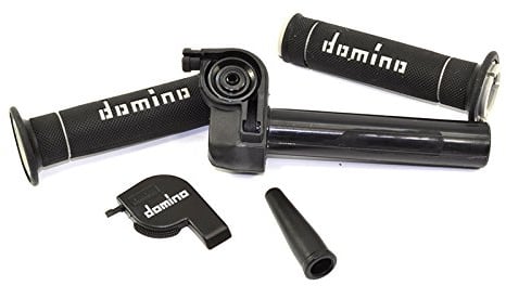 Domino Trial Gasdrehgriff, einzügig, inklusive Griffgummis, zweifarbig