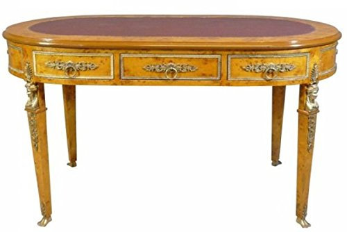 Casa Padrino Luxus Barock Empire Schreibtisch Sekretär 3 Schubladen 150 cm - Handgefertigt aus Massivholz - Barock Schreibtisch Büro Möbel