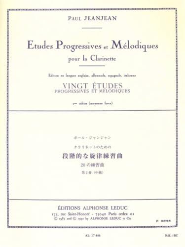 20 ETUDES PROGRESSIVES ET MELODIQUES VOLUME 2 CLARINETTE