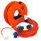 Netagon Travel Kit Heavy Duty Extension Lead Cable with Reel & Hook Up Adaptor | 240V 16a Mains Power | Ideal for Camping Caravan Campervan & Motorhome (25M Extension Lead with Cable Reel, EU Hook Up)