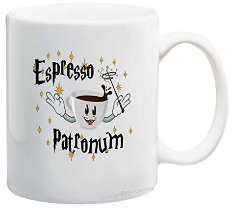 Espresso Patronum – Divertente tazza da caffè o tè di Harry Potter, tazza per maghi da 11/425 g di BeeGeeTees 01303 (311,8 g) BeeGeeTees