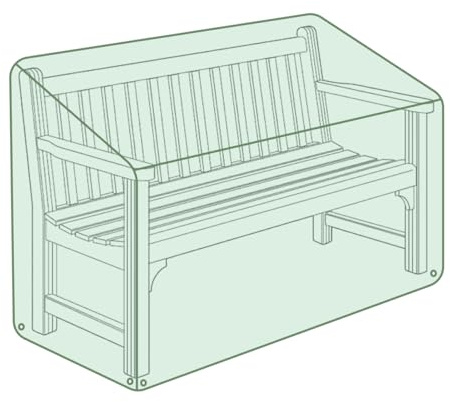 CHARLES BENTLEY Garden Furniture Bench Cover, Waterproof, Tear Resistant, For Outside, Patio, Garden Bench Cover, Windproof, Rectangular, Medium, Weatherproof, Easy To Store, In Green (125x90x63cm)