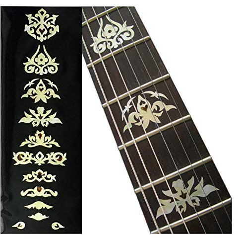 Inlay Sticker Griffbrett Position Marker für Gitarren & Bass – Garcia Deluxe – Weiß Perle