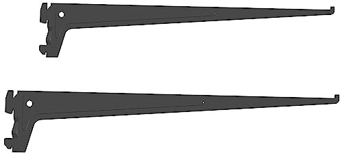 Element System 18133-00019 PRO-Träger Regalträger 1-reihig / 2 Stück / 7 Abmessungen / 3 Farben/L = 50 cm/schwarz/für Regalsystem/Wandschiene