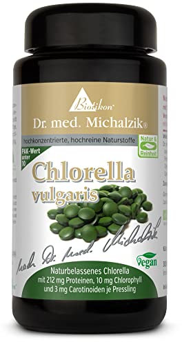 Chlorella vulgaris Dr. med. Michalzik - 300 Presslinge - je Pressling 400 mg Chlorella Naturpulver - ohne Zusatzstoffe - von BIOTIKON®