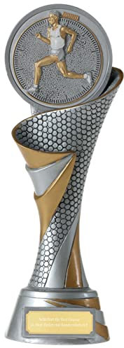 KDS FG Pokal L Trophäe Laufen Laufsport Crosslauf Marathon mit Emblem 70 mm schwer mit Gravur