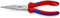 Knipex Flachrundzange mit Schneide (Storchschnabelzange) schwarz atramentiert, mit Mehrkomponenten-Hüllen, mit Befestigungsöse zum Anbringen einer Absturzsicherung 200 mm 26 12 200 T