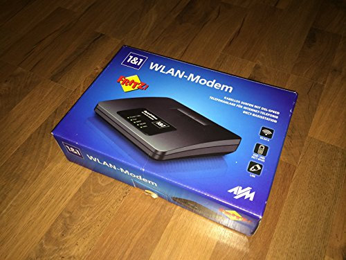 AVM FRITZ!Box 7312 WLAN-Modem 300MBit/s, Telefonanlage von 1&1 gelabelt.
