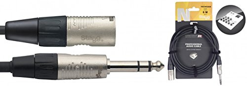 Stagg 20377 6 m 1x Pin Male XLR Connectors/Audio Cable - Black