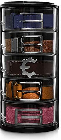ELYPRO Gürtel-Organizer – Acryl-Organizer und Display für Accessoires wie Gürtel, Schmuck, Uhrenetui, Kosmetik, Make-up-Organizer, Fliegen, Armbänder, Handwerk, Spielzeug Kompakter Schrank-Organizer